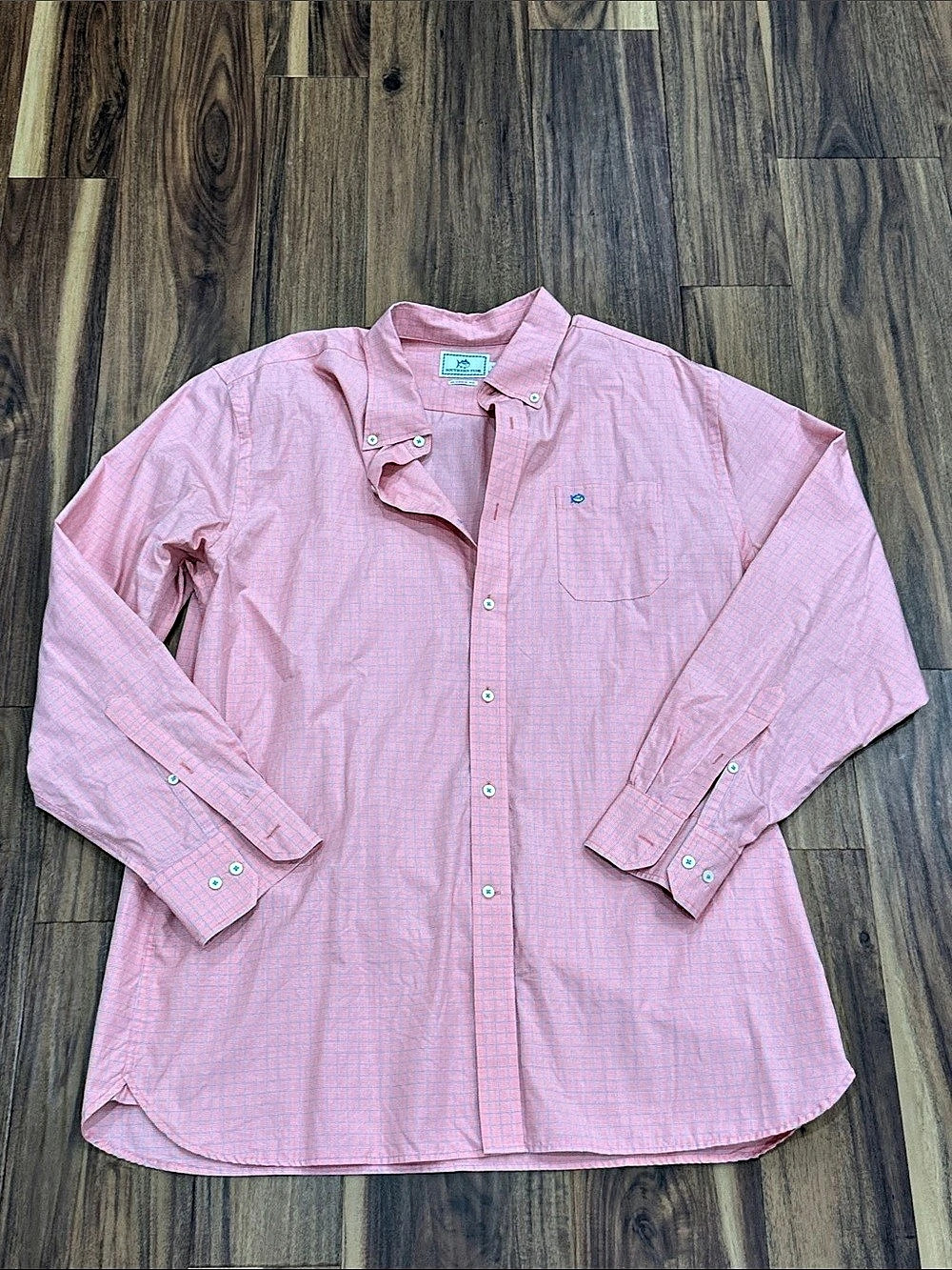 Southern Tide Casual Checkered Button Down Pink